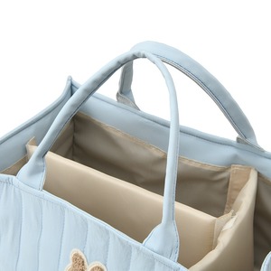 新款多隔层妈咪包婴儿尿布收纳袋牛津多功能可折叠婴儿奶瓶尿布手提袋 - Product Image 3