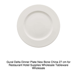 Assiette plate Delta en porcelaine fine 27 cm Gural -6 - Product Image 2