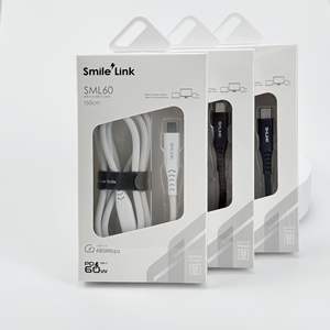 Cable <span class=keywords><strong>USB</strong></span>-<span class=keywords><strong>C</strong></span> a <span class=keywords><strong>USB</strong></span> 2.0 de PVC de 1m, 20V 3A 60W, Carga Rápida, Conductor de Cobre Puro, Transferencia de Datos para Teléfono Móvil, Certificado CE/FCC/RoHS, Tacto Suave - Product Image 2