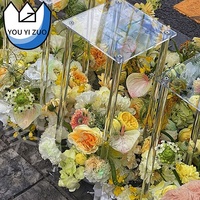 YOUYIZUO Présentoir en acrylique transparent, support central, décorations pour mariage et fête, support à gâteau d'anniversaire et de mariage, support à fleurs