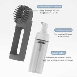 Çok Fonksiyonlu Silikon Evcil Hayvan Bakım ve Yıkama Fırçası, Sabun Şampuan Dağıtıcılı, Masaj Fonksiyonlu Evcil Hayvan Banyo Fırçası - Product Image 3