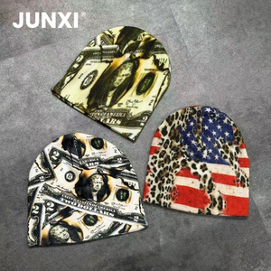 Mũ len mùa đông lót satin bán buôn kiểu Y2K, họa tiết đầu lâu, thêu logo tùy chỉnh, in chuyển nhiệt dành cho nam - Product Image 2