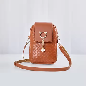 <span class=keywords><strong>Sac</strong></span> à bandoulière mini pour femme en cuir PU, avec perles tissées et pompon, style pochette, <span class=keywords><strong>sac</strong></span> à bandoulière diagonal pour femme - Product Image 6