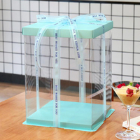 Boîtes à gâteaux carrées Offre Spéciale boîte à gâteaux haute en papier plastique