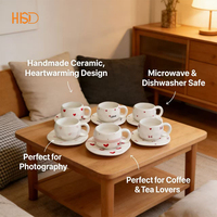 Taza de Cerámica Creativa y Sencilla para el Té de la Tarde, Taza de Café Fresca y Exquisita para el Desayuno, Platos para Tazas, Ecológica, Mantiene las Bebidas Frescas