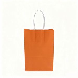 Sacs en papier kraft recyclables KM avec votre propre logo, petit sac en papier avec poignée - Product Image 3