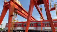 Grue portique à double poutre de marque WeiHua, modèle MG-U, montée sur rail, 30, 45 et 100 tonnes, avec char électrique