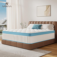 Matelas hybride King Size Euro Top en mousse à mémoire de forme et ressorts ensachés pour chambre à coucher