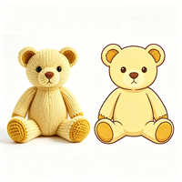 Jouets en peluche tricotés au crochet, animaux artisanaux en peluche, jouets en tissu tricoté en gros, animaux en peluche doux faits à la main sur mesure