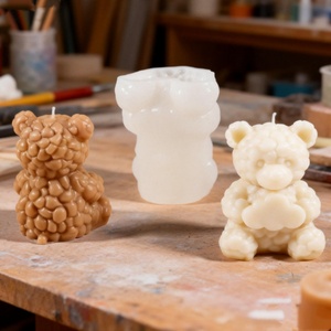 Nouveau moule en silicone 2026 pour bougie d'aromathérapie Ours Nuage, forme d'ours de dessin animé créatif, approvisionnement exclusif transfrontalier, emballage individuel OPP - Product Image 3