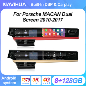 Navihua 12.3" Dual Screen Android Radio Co-pilot Entertainment Touch Screen GPS Navigation Carplay for Porsche Macan 2010-2017 - Product Image 5