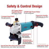 Meuleuse humide WG5-125 220-240V 50/60Hz 1200W 6000 tr/min, machine à polir les pierres avec disque de 125 mm pour le marbre, le granit et les carreaux