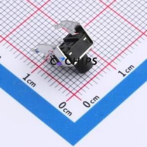 TC1104N26070 Tactile Switch Through hole Component (THT),7.2x6mm Switch Single Pole Single Throw Round Button 2.6N 7mm - Product Image 2