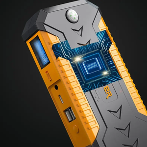 Autoway Démarreur de voiture à charge rapide haute puissance 12V Batterie de secours portable Booster 600A/1000A Courant de pointe Lumière LED Anti-étincelles - Product Image 3