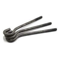 High Strength Steel J/L/U/V Bolts Grade 8.8 Coarse Thread Expansion Anchor Foundation Bolt Galvanized 24mm Diameter 1000mm