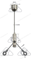 Pince de câble de kit de suspension de lumière de système de suspension de plafond pour l'éclairage