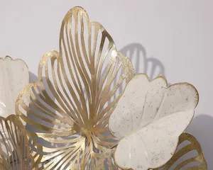 घर सजावट के लिए धातु कला कमल के फूल 3D कमरे में रहने वाले सजावट