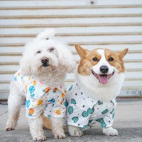 Chemise Hawaïenne pour Animaux de Compagnie, Vêtement d'Été Respirant à Imprimé Ananas, Tenue de Plage pour Petits Chiens et Chats, Idéale pour les Vacances et le Quotidien