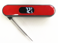 Termometer BBQ lipat digital, termometer digital bisa dilipat, garpu daging teleskopik, pabrik profesional