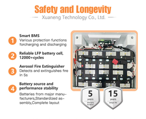 แบตเตอรี่เก็บพลังงานแสงอาทิตย์ LiFePO4 ขนาด 51.2V 314Ah 16kWh พร้อมระบบจ่ายไฟต่อเนื่อง 200A รองรับ CAN RS485 Smart BMS IP54 สำหรับสถานีฐาน <span class=keywords><strong>BTS</strong></span> - Product Image 3