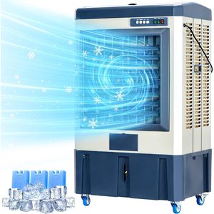 เครื่องทำความเย็นแบบระเหยน้ำ Uthfy ขนาด 40 นิ้ว 4800 CFM พร้อมถังเก็บน้ำขนาด 10.6 แกลลอน เครื่องปรับอากาศแบบพกพาสำหรับใช้งานกลางแจ้ง - Product Image 1