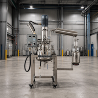 Cuve de réaction en acier inoxydable sur mesure avec agitateur, joint magnétique, réacteur chimique SS316L 10L 50L 100L à double enveloppe