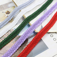 Accessoires de vêtements classiques dentelle de rideau, sangle de bande de forme de mille-pattes en polyester 1.1CM décoration bricolage approvisionnement en stock