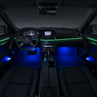 Kit d'éclairage d'ambiance Xenplus 12V pour Mercedes-Benz Classe C W204 2010-2014 Quatre Portes Chaîne d'étoiles 18 Lumières Décor Arc-en-ciel