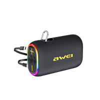 Haut-parleur sans fil KA31 avec micro intégré, sortie 10-30W, éclairage LED RGB, contrôle par bouton, batterie 5000-10000mAh