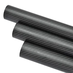 Tubo in fibra di carbonio ad alto calore tubo in fibra di carbonio da 1000mm 3mm