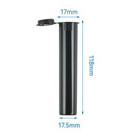 Tube en plastique résistant aux enfants de 116 mm x 98 mm, format King Size, avec logo personnalisé, emballage coloré à fleurs