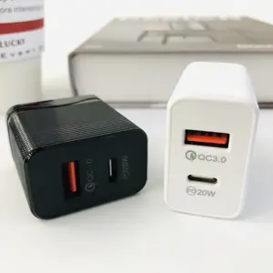 Iphone için LZ-728A + C tüm satış yüksek kalite şarj aleti tip-c Usb hızlı şarj cep telefonu için çift bağlantı noktaları şarj