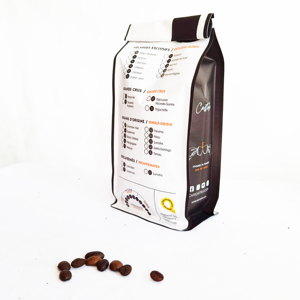 Sinh học phân hủy giấy kraft <span class=keywords><strong>Flex</strong></span> ography in đáy phẳng miếng vải hình tam giác Side tin Tie Pouch cho cà phê trà đóng gói thực phẩm - Product Image 5