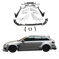 Kit carrosserie large ZD style tendance avec séparateur avant, diffuseur arrière, jupes latérales et extensions d'ailes pour Audi A4l S4 RS4 Avant B9