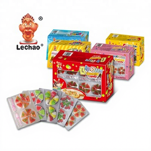 Caramelos de Goma con Forma de <span class=keywords><strong>Pizza</strong></span>, Coloridos, Marca Privada OEM ODM, Dulces Halal, Caramelos Blandos en Caja - Product Image 2