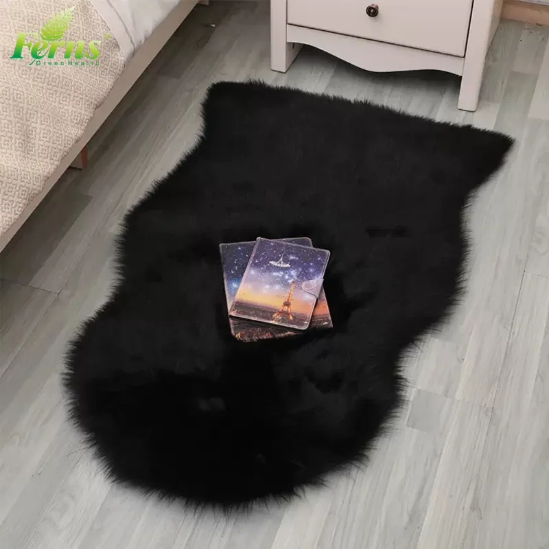 FERNS Home Living Room Sheepskin Area Rug Soft Floor Fluffy Fur Carpets Modern Design Floor Carpet