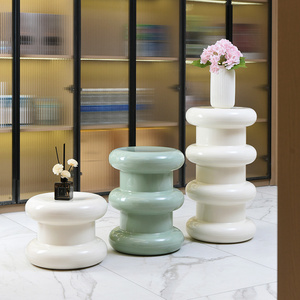 Kreativer nordischer runder Beistelltisch für Zuhause, Sofa und praktischer Kunststoff - Product Image 3