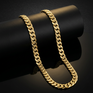 Venta al por mayor 14K 18K 24K Micro cadena de eslabones cubanos chapados en oro, collares de cadena de moda, cadena de estilo de eslabones cubanos, diseño de cadena moderno. - Product Image 1