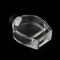Bouteille en verre transparente vide pour diffuseur de parfum, forme carrée, 100 ml, 200 ml, avec coupelle
