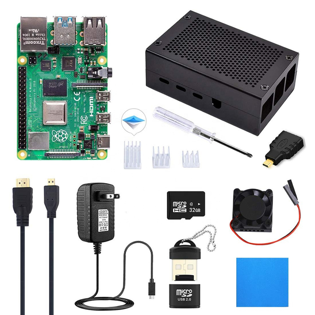 Raspberry Pi 4 Starter Kit 8G RAM with Aluminum Alloy Case and SD Card raspberry pi 4 8GB