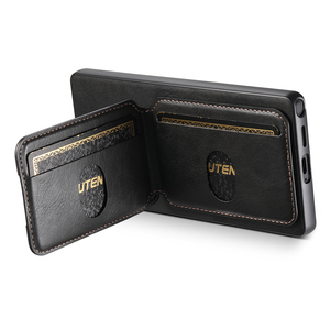Funda de Lujo para Teléfono Móvil de Piel Sintética con Tarjetero y Soporte, Compatible con Carga Magnética/Inalámbrica para S26/S25/S24/S23/S22/Note 20 - Product Image 3