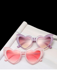 88920 Cute Colors Cheap Big Frame Customized logo Fashionable Gradient Color Heart Shaped Sunglasses Price <strong>Party</strong> love <strong>Glasses</strong> - Product Image 4