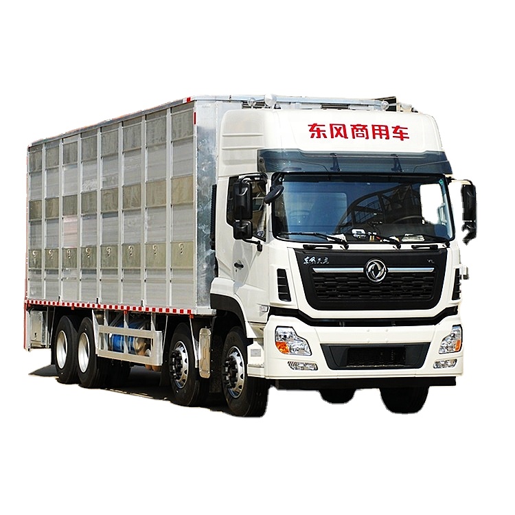 Dongfeng Thương Hiệu 20 Tấn 8X4 Cổ Lợn Giao Thông Vận Tải Xe Tải Với Hệ Thống Cho Ăn Tự Động Tải Động Vật Xe Tải