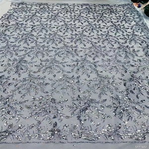 Wholesale Dance Dress <strong>Sequin</strong> <strong>Material</strong> Double Sided Mermaid Reversible <strong>Sequin</strong> Lace Fabric for Party Dress Shiny Glitter Fabric - Product Image 2