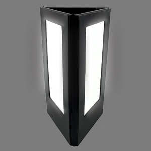 Wholesale PU Leather Table Top Digital <b>Tent</b> <b>for</b> Restaurant 3 Side Menu with <b>Light</b> Menu Display Screen Table Stand - Product Image 3