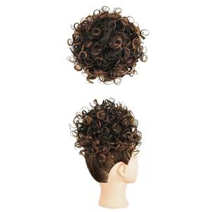 Queue de cheval bouclée courte et volumineuse à cordon de serrage, style désordonné, en fibre haute température, pour le commerce extérieur Europe-Amérique - Product Image 5