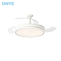 Ventilateur de plafond moderne de style nordique de 42 pouces avec éclairage LED, télécommande intelligente, ventilateur silencieux invisible, moteur DC
