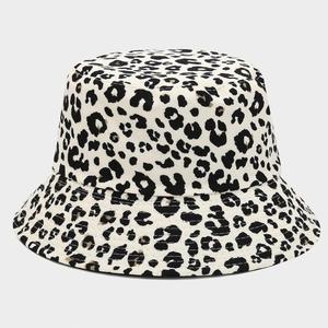 Wholesale New Trend Vintage Leopard Printed Corduroy Bucket <b>Hat</b> Fishing Fisherman Sun <b>Hat</b> - Product Image 4