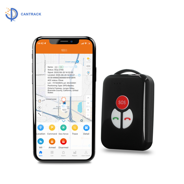 Personal GPS Tracker Real-time Tracking Global Intercom System the Elder Fall Down Alarm Walkie-Talkie Function