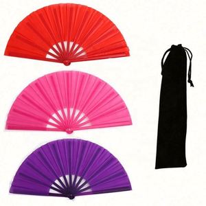 Abanico de Kung Fu de Tela de 33 cm, Impresión Personalizada a una Cara, Abanico Chino Plegable Grande - Product Image 6